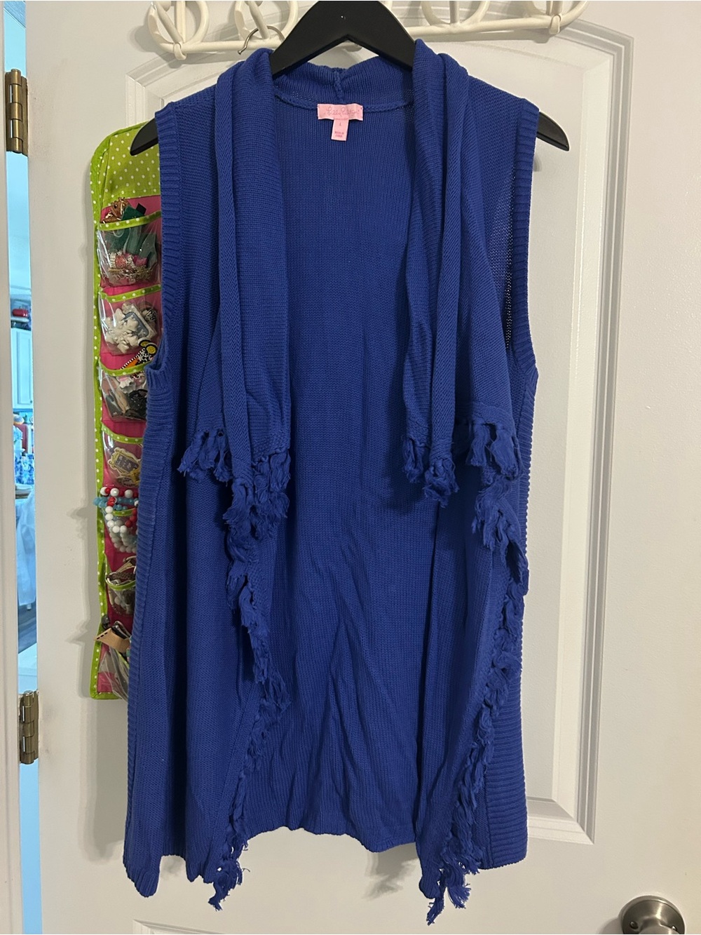 Lilly Pulitzer Royal Blue Fringed Vest